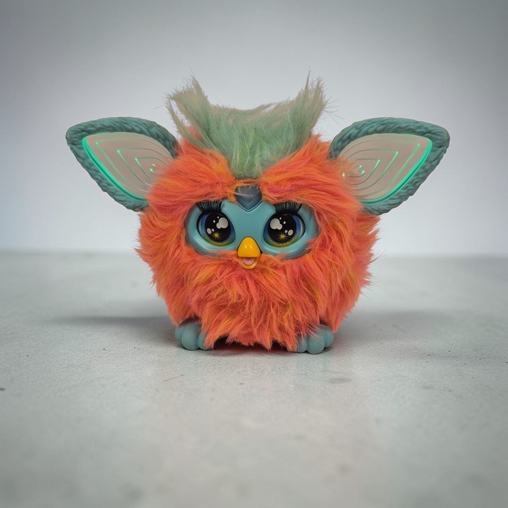 Hasbro Furby Interactive Toy Unisex OS Kidcore Coral Orange Teal Modern Plush